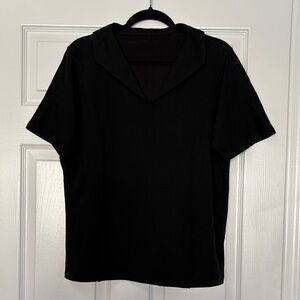 Classic Black Short Sleeve Women's Top